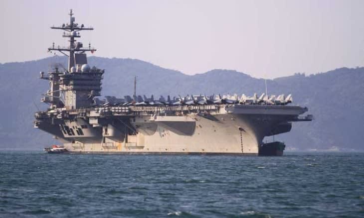 The American aircraft carrier "Nimitz" departs from the South China Sea heading towards the Middle East.