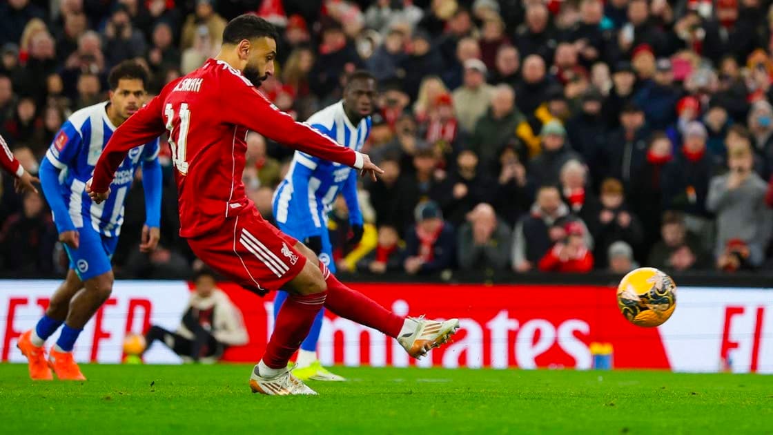 جام حذفی انگلستان: محمد صلاح ریدز را برای عبور از برایتون رهبری کرد